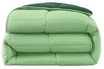 wometo Pl&uuml;sch Steppbett Ganzjahresdecke Wende-Design ca. 155x220 &ndash; gr&uuml;n &