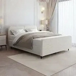 Doppelbett LEA 140x200 Polsterbett mit Bettkasten, Matratze & Topper &ndash; TILIA -