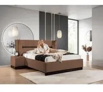 Polsterbett Doppelbett Set.3 HAMILTON 160x200cm Stoff Magic Velvet Braun - Braun