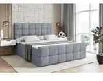 ALTDECOR Boxspringbett mit Matratze und Lattenrost - APO -Z - 180x200 cm - Grau...