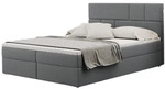 Kaiser M&ouml;bel Boxspringbett mit bettkasten matratze BALI stoff Mat Velvet Grau