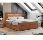 Boxspringbett 120x200 mit Led, Polsterbett mit LED Kopfteil - Multipocket-Matratze -