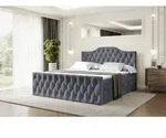 ALTDECOR Boxspringbett mit Fu&szlig;teil, H4 Matratze und Topper - 140x200 cm - VILA-1-Z -