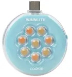 NANLITE cookie Mini Smartphone light Handy LED Leuchte rund Cyan Blue