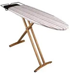 B&uuml;gelbrett 125x41cm Kitchen move PRIMERAWOOD - Braun/Schwarz
