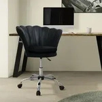 ML-Design B&uuml;rostuhl aus Samt, Schwarz, Schminktisch Stuhl mit...