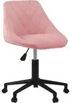 vidaXL Drehbarer B&uuml;rostuhl aus rosa Samt - Rosa