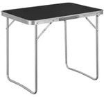WOLTU Campingtisch Klapptisch Reisetisch, mit Griff, Schwarz - Schwarz