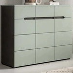 Schuhschrank Canu | Smoke Green / Basalt grau - Grau