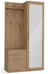 Selsey Duvio &ndash; Flurgarderobe mit Schrank und Spiegel, Eiche Artisan, 100 cm -