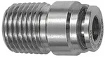 Riegler Gerade Steckverschraubung, rund, R 1/8 a., Schlauch &Oslash; 8, ES 1.4404