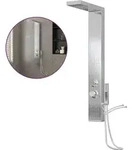 vidaXL Duschpaneel-System Edelstahl Quadratisch - Silber