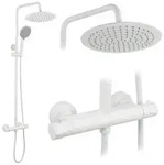 Duschset Ohne Auslauf Rea Lungo + Termostat Wei&szlig; - Wei&szlig;