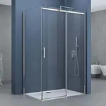 doporro Eckdusche 90x120x195cm chrom Duschkabine Duschabtrennung inkl flacher