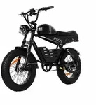 PIXAR SuperV-30AH Elektrofahrrad 48V 30Ah Lithium-Akku bis 140km Reichweite - Schwarz