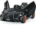 COSTWAY Lamborghini 12V Kinderauto mit 2,4G-Fernbedienung, Elektroauto 3-5km/h...