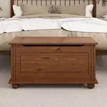 Sitztruhe BRISTOL aus Massivholz, Kastanie Finish - Truhe im Landhausstil,