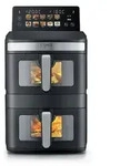 CASO AirFry Duo Tower, Doppel-Hei&szlig;luftfritteuse, AirFryer, 12,4L (2x 6,2 L) vert -