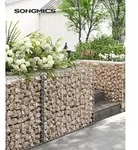 SONGMICS Drahtkorb Gabionen, 100 x 80 x 30 cm, Metall-Steink&ouml;rbe, 1er Set -...