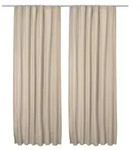 Beautissu 2er Set Thermovorhang Gardine Creme Amelie TK, 140x245cm - Creme