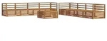 vidaXL Outdoor-Sofagarnitur 9 pcs Natur Massivholz Akazie - Braun