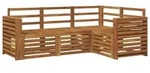 vidaXL Sofagarnituren 4 pcs Natur Massivholz Akazie - Wei&szlig;