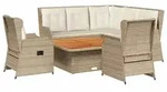vidaXL 6-tlg. Garten-Lounge-Set mit Kissen Beige Poly Rattan - Beige