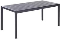 BELIANI Gartentisch Schwarz Kunstholz und Aluminium f&uuml;r 6 Personen 180x90 cm