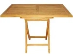 Premium Teak Klapptisch rechteckig Gartentisch Gartenm&ouml;bel Teaktisch 70 x 100...