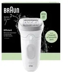 Braun Silk-&eacute;pil 7 Silk-epil 7 SE7-000, Silber, 40 Pinzette, MicroGrip, Akku,
