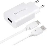 Forcell Netzladeger&auml;t mit USB Stecker Typ-C-2,4A Quick Charge 3.0 Funktion