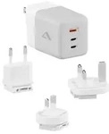 Alogic 3x67 Rapid Power 67W Multi Country Travel Charger - Grau/Wei&szlig;