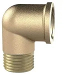 Riegler Winkelst&uuml;ck, 90&deg;, innen/au&szlig;en, G11/2, Druck 16 bar, Messing blank