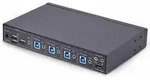 StarTech.com 4-Port KM Switch mit Mausumschaltung, USB 3.0 Umschalter/Switch f&uuml;r