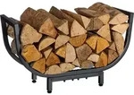 Relaxdays Kaminholzregal, Metall, HxBxT: 35 x 65 x 21 cm, Kaminholzhalter innen,