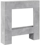vidaXL Kaminumrandung Betongrau 81x18x82 cm Holzwerkstoff - Grau