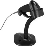 Delock USB Barcode Scanner 1D mit Anschlusskabel und Halterung - Laser - schwarz -