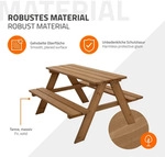 ML-Design Kindersitzgarnitur f&uuml;r Drau&szlig;en, Braun, Sitzgruppe Outdoor 2 B&auml;nke...