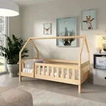 Masseno Kinderbett BELLA 80x190 cm mit Rausfallschutz, Einzelbett f&uuml;r M&auml;dchen...