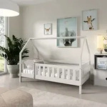 Masseno Kinderbett BELLA 80x160 cm mit Rausfallschutz, Einzelbett f&uuml;r M&auml;dchen...