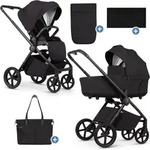 Venicci 2in1 Kombi-Kinderwagen Claro bis 22 kg mit - Schwarz