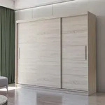 Schwebet&uuml;renschrank Alba 250 cm Sonoma/Sonoma, ohne Spiegel und LED. - Braun