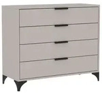 BEAUTYSOFA Kommode Home 80 cm Kaschmir, modernes Sideboard mit 4 Schubladen,...