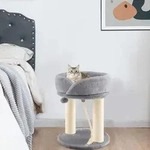 COSTWAY 4in1 Kratzbaum Klein 50,5cm, Katzenbaum mit weicher Sitzfl&auml;che, Basis,