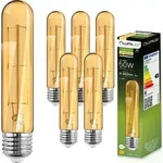 LUMILED 6x T30 E27 Vintage LED Lampe 6W Entspricht 60W 660 lm Glas Leuchtmittel...