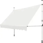 COSTWAY 300cm breit Klemmmarkise Balkonmarkise mit Handkurbel Sonnenmarkise...