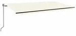 vidaXL Automatische Markise mit LED & Windsensor 600x350 cm Creme - Creme