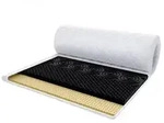 Topper 140x200 cm Matratzenauflage NERO mit Latex Matratzenschoner H3 mit waschbarem