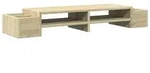 vidaXL Monitorst&auml;nder mit Stauraum Sonoma-Eiche 100x27x15 cm - Braun