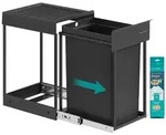 SONGMICS M&uuml;lleimer K&uuml;che, f&uuml;r Unterschrank, 1 x 20 L, Abfalleimer,...